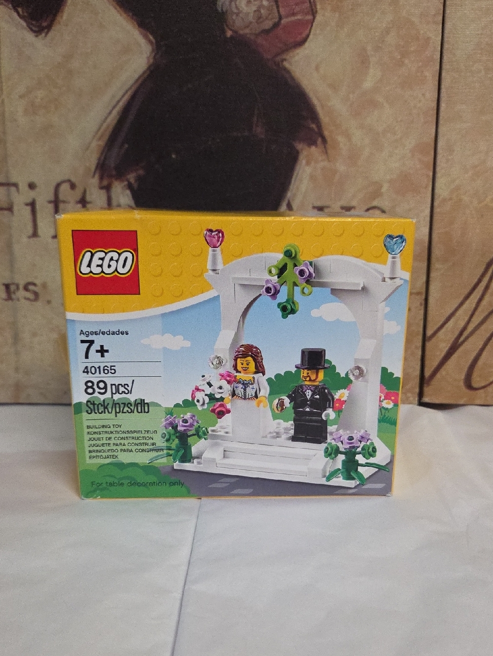 LEGO White Wedding Arch with Pink, Green & Purple Floral Accents